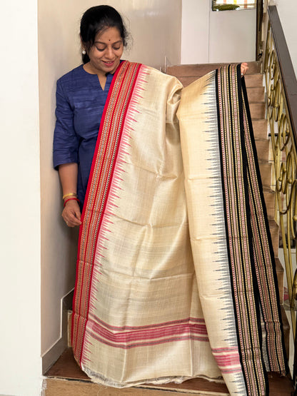 SNIGDHA : KARVATI KINAAR TUSSAR SILK DUPATTA