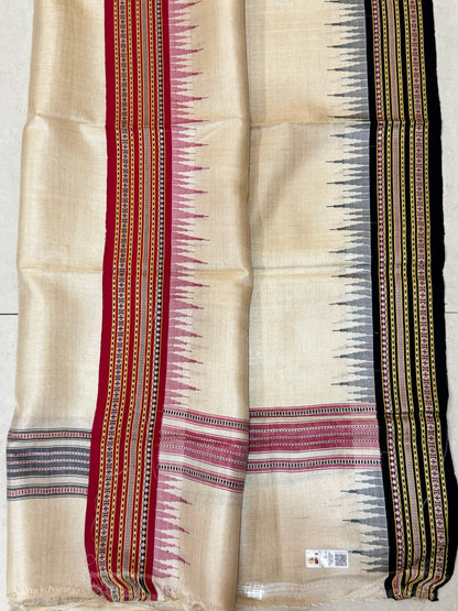 SNIGDHA : KARVATI KINAAR TUSSAR SILK DUPATTA