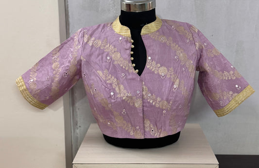 Purple embroidered blouse 