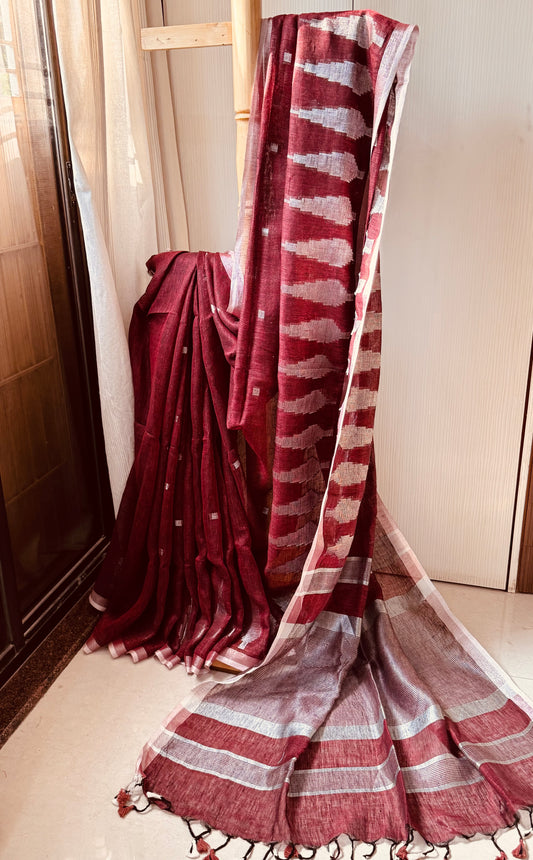 PURE LINEN SAREE