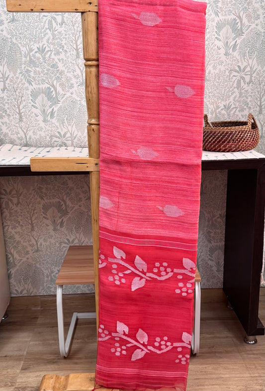 PINGA : MATKA RESHAM MUSLIN SILK SAREE