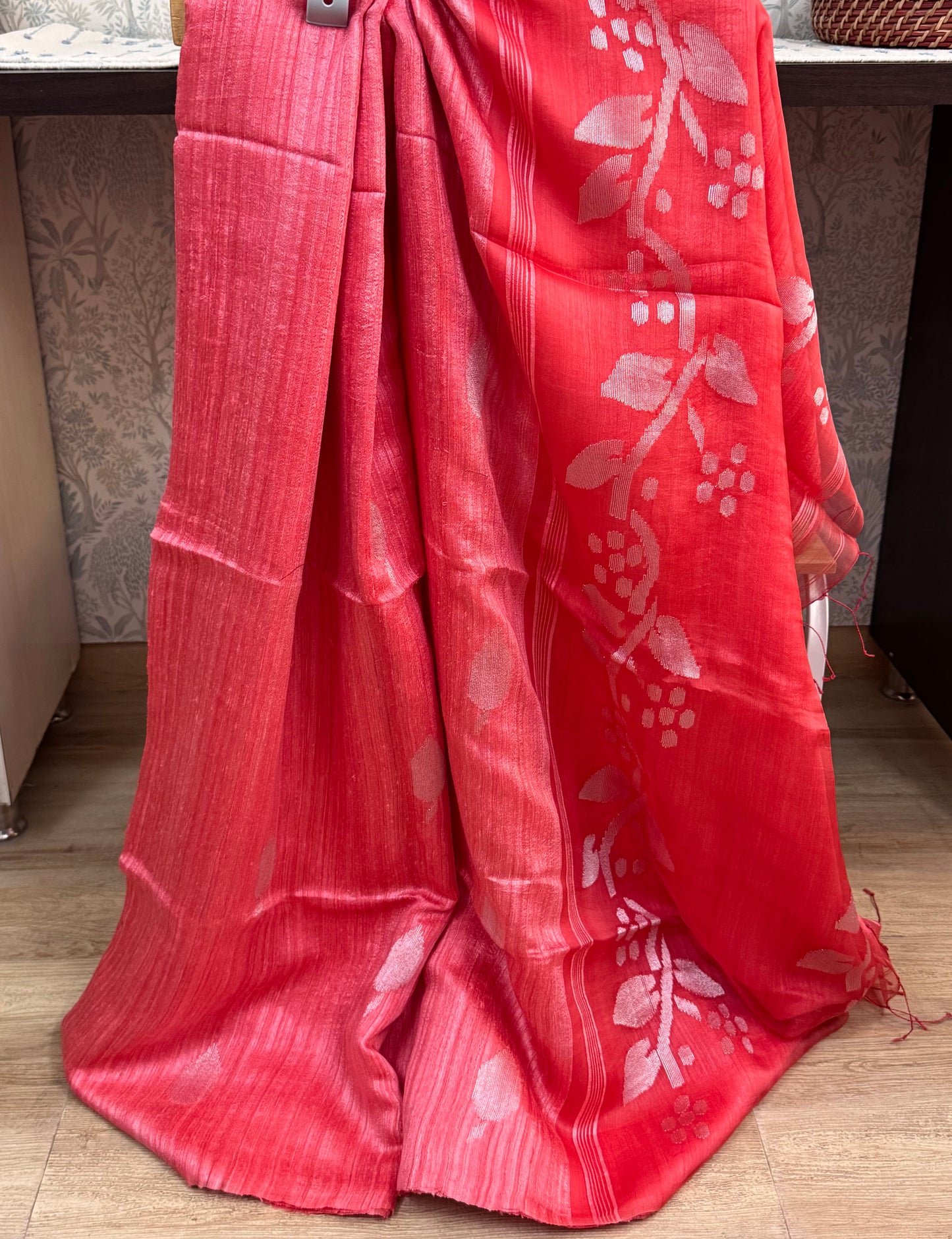 PINGA : MATKA RESHAM MUSLIN SILK SAREE