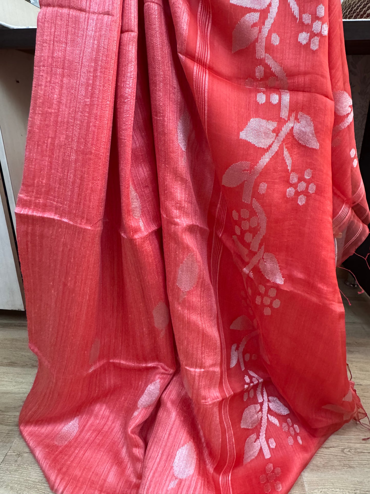 PINGA : MATKA RESHAM MUSLIN SILK SAREE