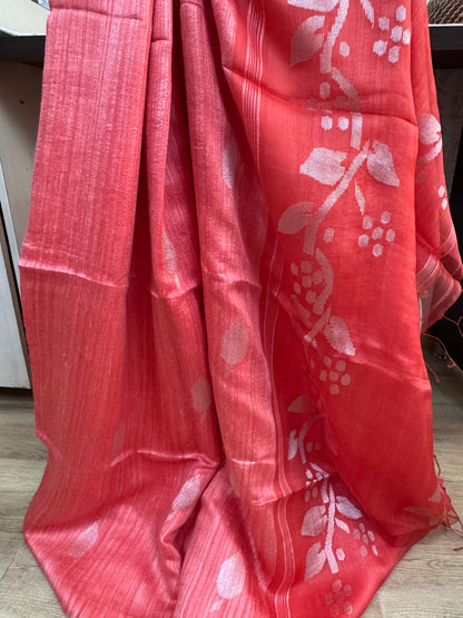 PINGA : MATKA RESHAM MUSLIN SILK SAREE
