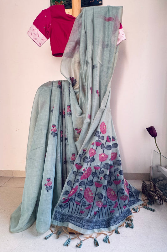 SHANTI : HANDWOVEN MUL COTTON SAREE