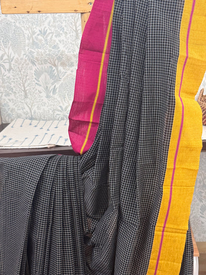 SHUBHASVI : PATTEDA ANCHU SAREE