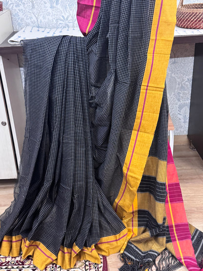 SHUBHASVI : PATTEDA ANCHU SAREE