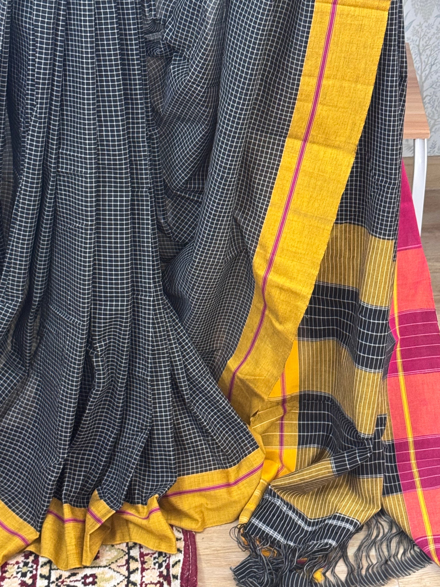 SHUBHASVI : PATTEDA ANCHU SAREE