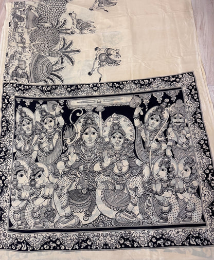 Pen Kalamkari saree chenuri silk