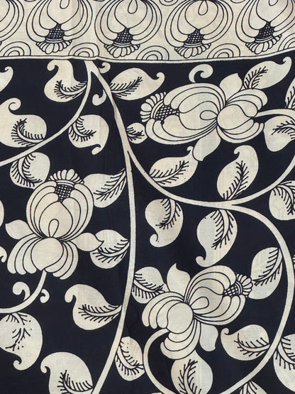SEEYA : SRIKALAHASTI PEN KALAMKARI SAREE