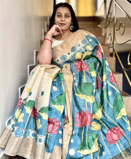 KAMAL : HAND-PAINTED SILK SAREE