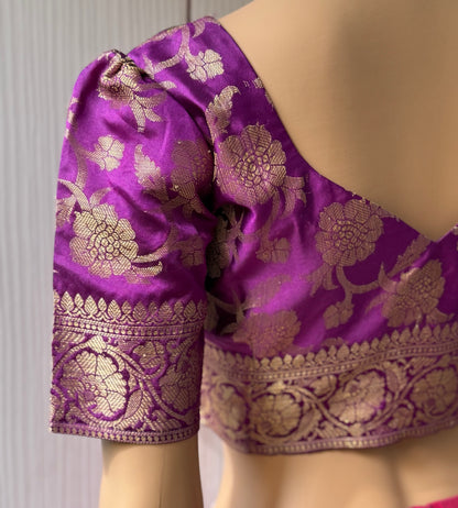 Banarasi purple blouse