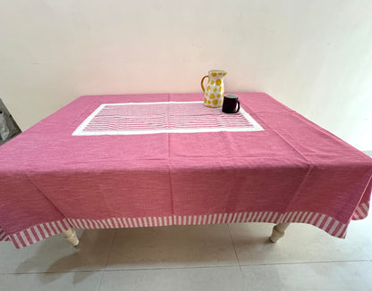 ROSE PINK COTTON TABLE COVER
