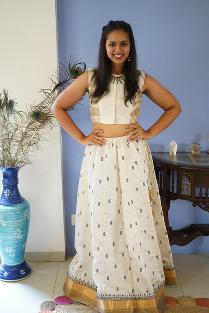 SHWETA : PURE SILK SKIRT