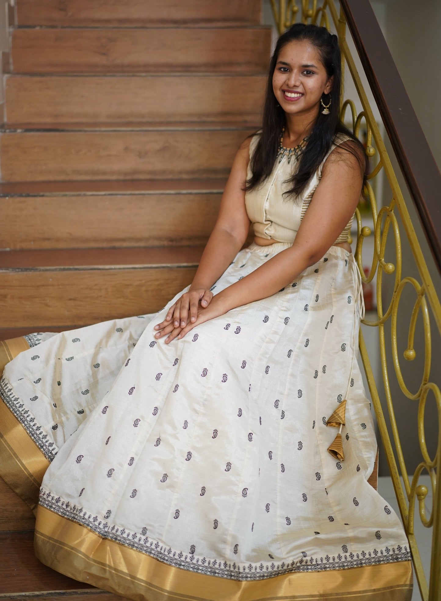 SHWETA : PURE SILK SKIRT