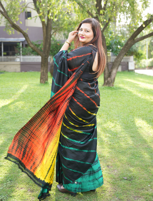 Silk Shibori Saree