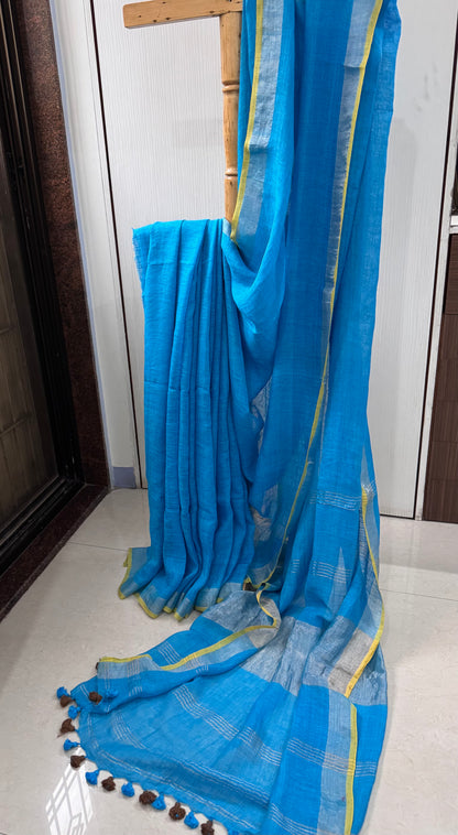 SHAMBHAVI : PURE LINEN SAREE