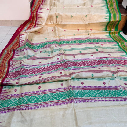 Vidarbha Tussar Saree with jhala palla