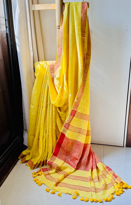 VASANTHI : PURE LINEN SAREE