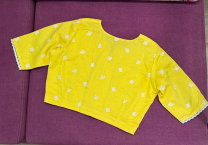 SUNSHINE : PURE COTTON EMBROIDERED BLOUSE