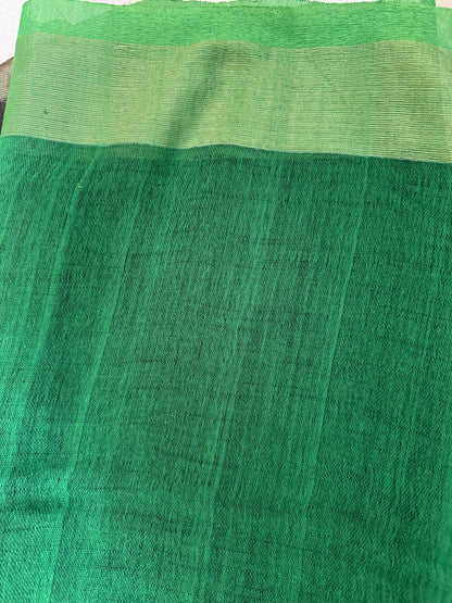 GREEN LINEN BLOUSE PIECE