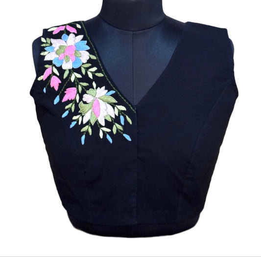Black embroidered blouse 