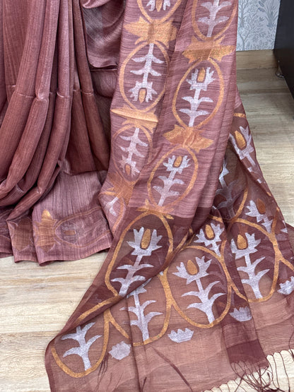 TOSHANI : MATKA RESHAM MUSLIN SILK SAREE