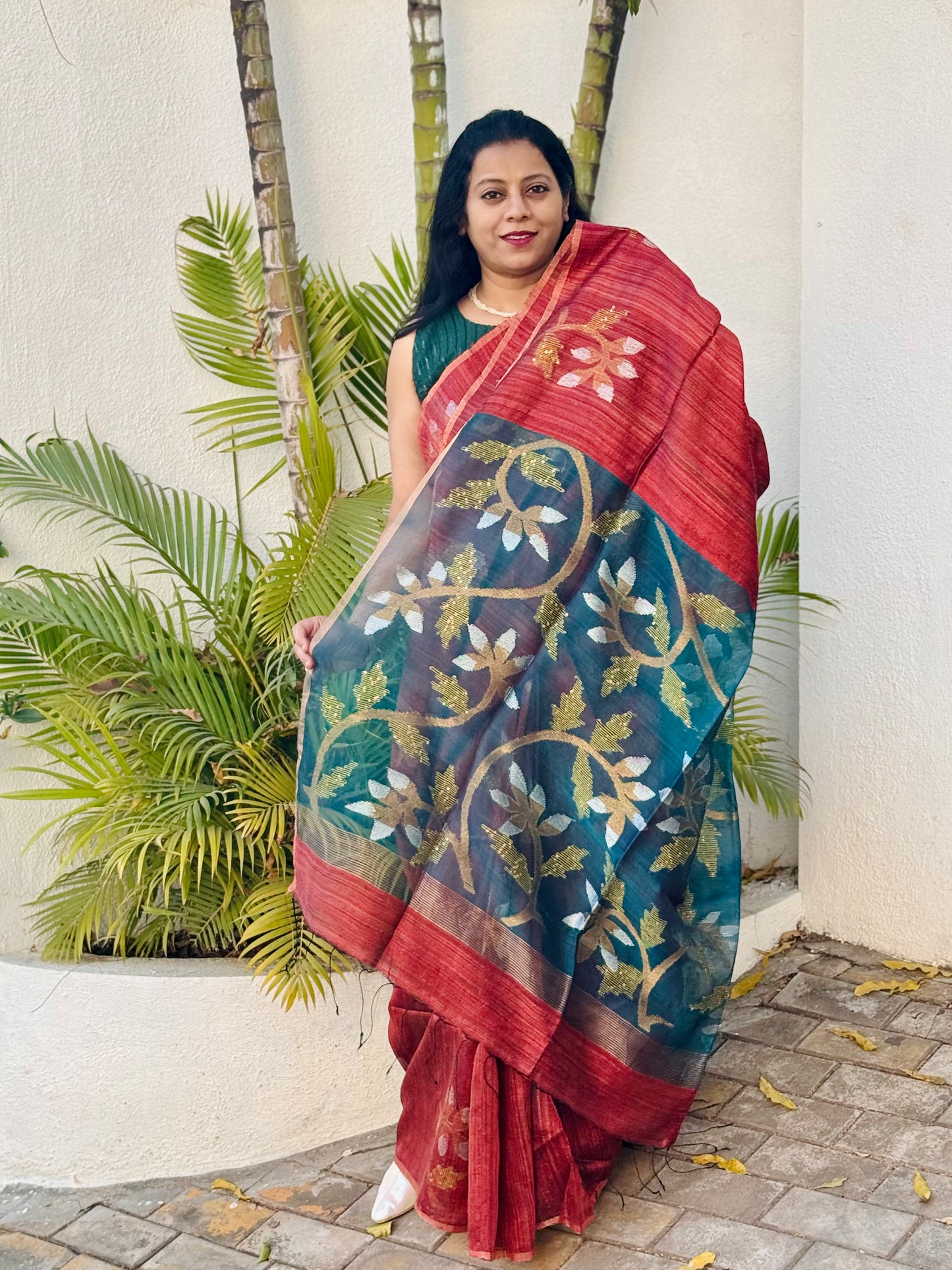 SHYLA : MATKA RESHAM MUSLIN SILK SAREE