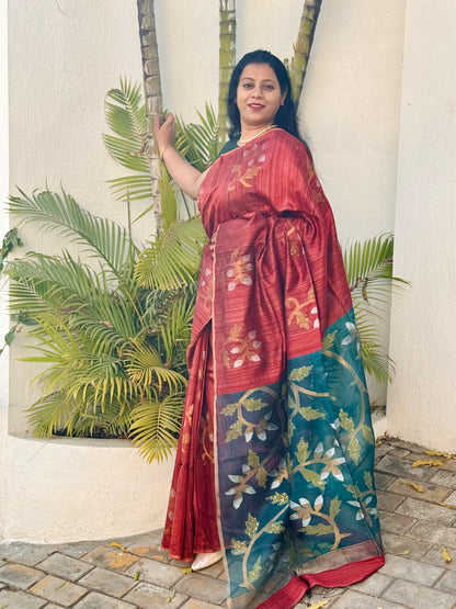 SHYLA : MATKA RESHAM MUSLIN SILK SAREE