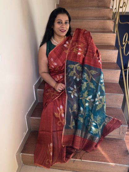 SHYLA : MATKA RESHAM MUSLIN SILK SAREE