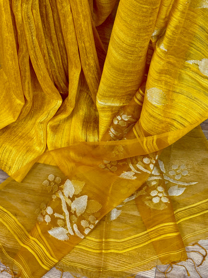 CHAMPA : MATKA RESHAM MUSLIN SILK SAREE