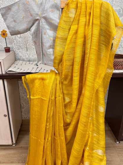 CHAMPA : MATKA RESHAM MUSLIN SILK SAREE