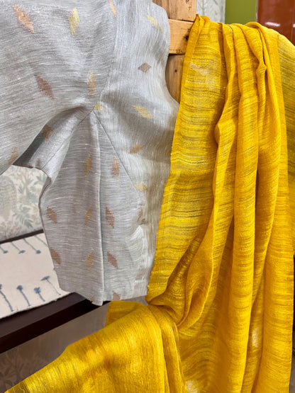 CHAMPA : MATKA RESHAM MUSLIN SILK SAREE