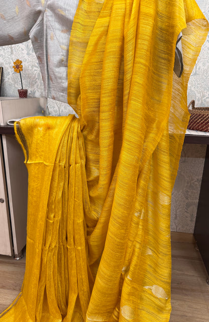 CHAMPA : MATKA RESHAM MUSLIN SILK SAREE