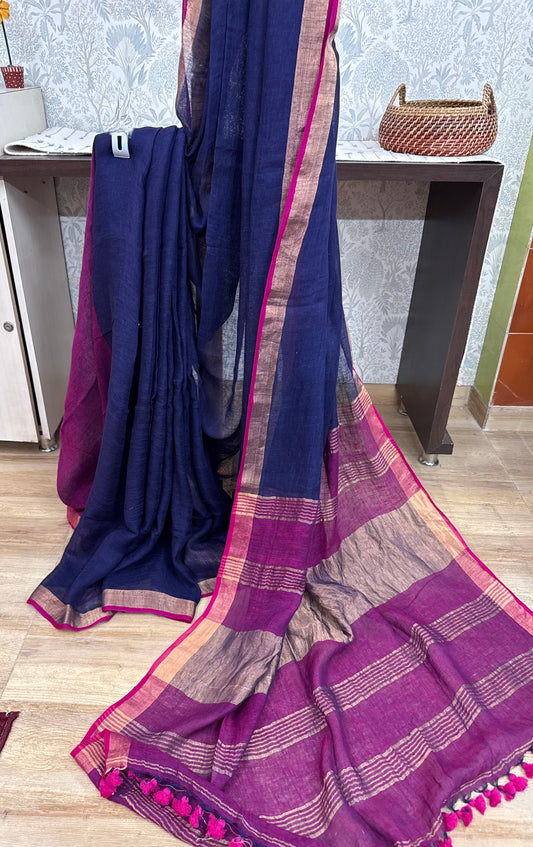 KAMAKSHI : PURE LINEN SAREE
