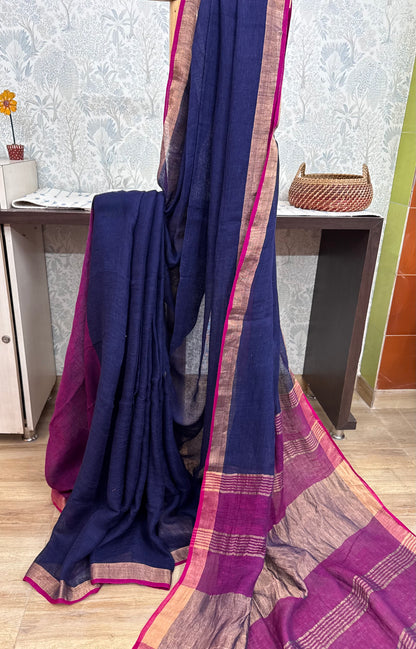 KAMAKSHI : PURE LINEN SAREE