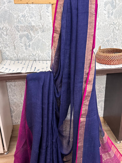 KAMAKSHI : PURE LINEN SAREE