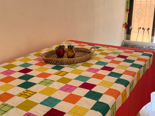 QUILTED COTTON TABLE COVER