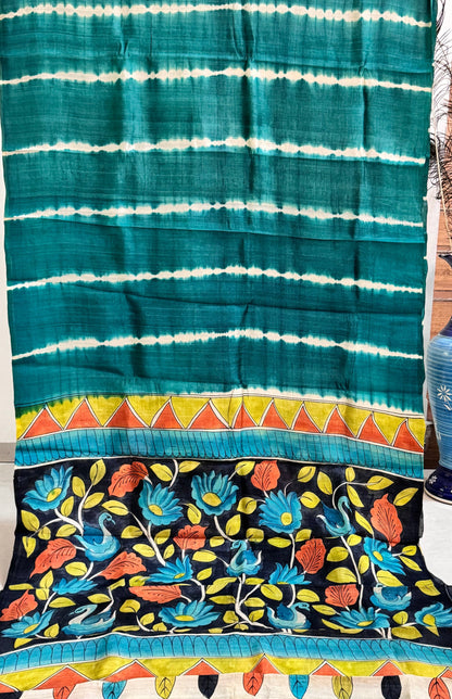 PARNA : SHIBORI TUSSAR SILK SAREE