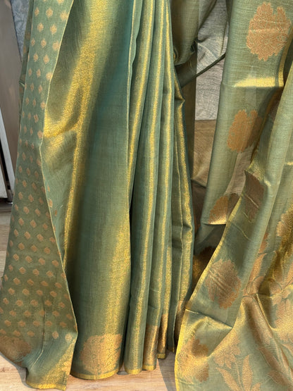 DURVA : SILK-TISSUE MAHESHWARI SAREE