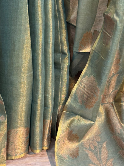 DURVA : SILK-TISSUE MAHESHWARI SAREE