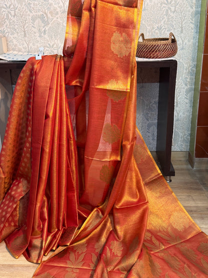 JAYANTI : SILK-TISSUE MAHESHWARI SAREE