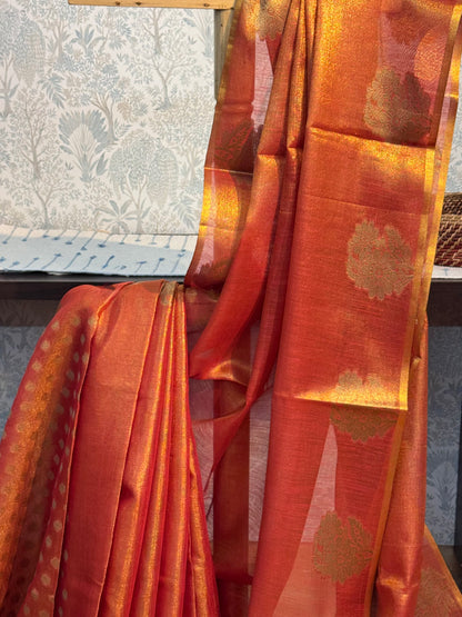 JAYANTI : SILK-TISSUE MAHESHWARI SAREE