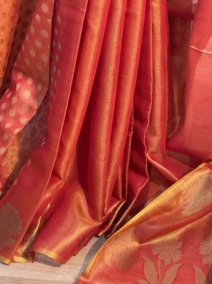 JAYANTI : SILK-TISSUE MAHESHWARI SAREE