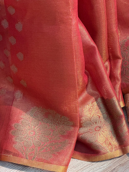 JAYANTI : SILK-TISSUE MAHESHWARI SAREE