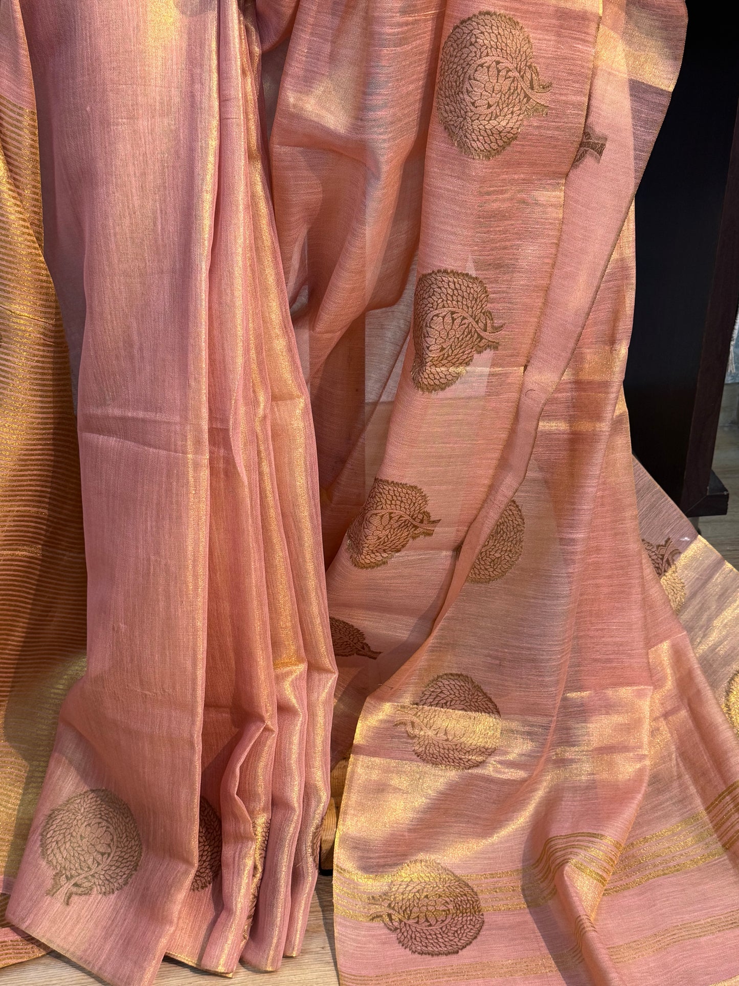 SUKSHMA : SILK-TISSUE MAHESHWARI SAREE
