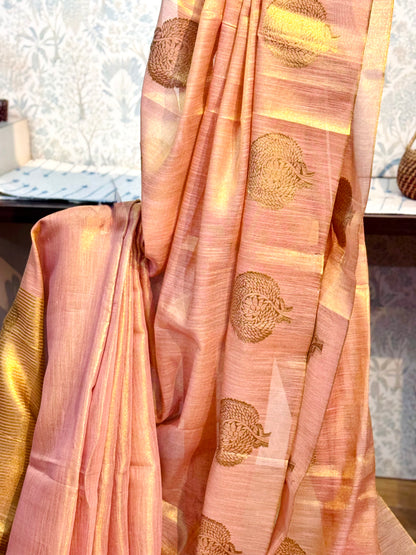 SUKSHMA : SILK-TISSUE MAHESHWARI SAREE