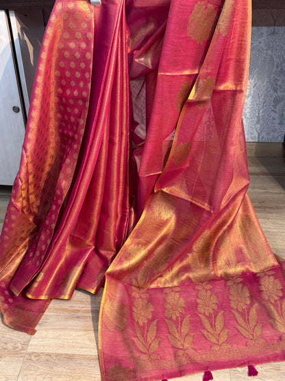 DEVESHI : SILK-TISSUE MAHESHWARI SAREE