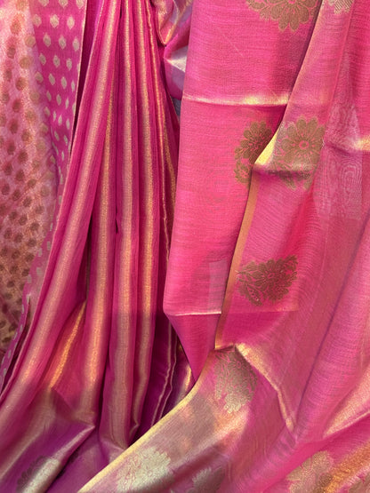 DEVESHI : SILK-TISSUE MAHESHWARI SAREE