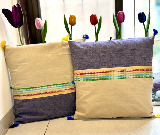 BASIC BEIGE : SET OF 2 COVERS